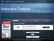 Tablet Screenshot of letraparatatuajes.com